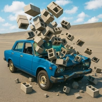 汽车碰撞测试：废弃城市