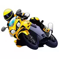 Puzzle cu motociclete de desene animate