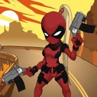 Menina Deadpool Vestir-Se