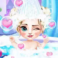 ice_queen_elsa_baby_bath গেমস