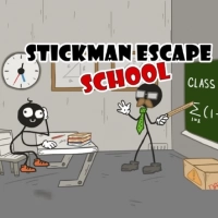សាលាដោយប្រើការច escaping Stickman