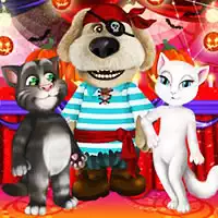 Talking Tom And Angela Halloween Party