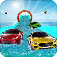 Water Slide Car Stunt Racing Game 3D