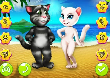 Angela Y Tom Vacaciones En La Playa captura de pantalla del juego