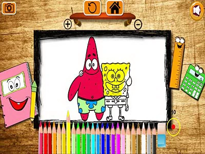 Bts Sponge Bob Coloring រូបថតអេក្រង់ហ្គេម