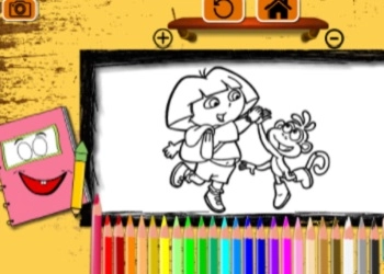 Dora Kleurboek schermafbeelding van het spel