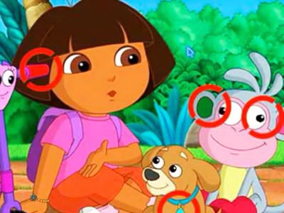 Dora Detectează Diferența captură de ecran a jocului