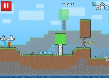 Vuur en Water Stickman schermafbeelding van het spel