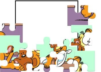 Jigsaw Garfield snímek obrazovky hry