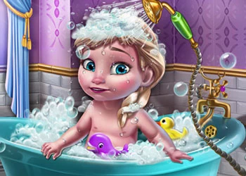 冰雪女王婴儿淋浴乐趣 游戏截图