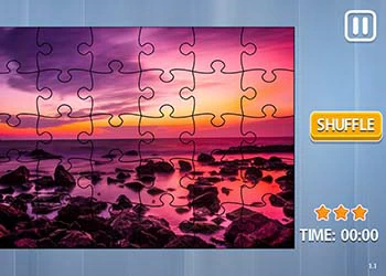 Jigsaw Puzzle: Solnedgange skærmbillede af spillet