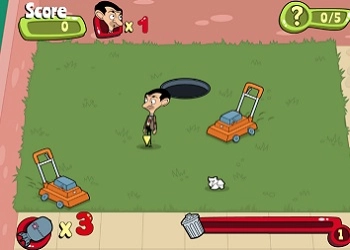 Mr Bean Games: Backyard Junk game screenshot