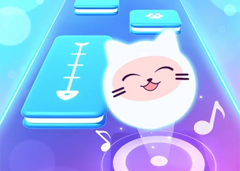 Музичний Кіт! Гра «Плитки Піаніно 3D». скріншот гри