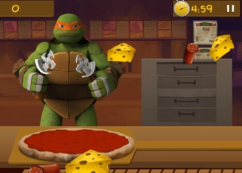 Țestoasele Ninja: Ora Pizza captură de ecran a jocului