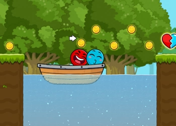 Rote Und Blaue Ball-Amor-Liebe Spiel-Screenshot