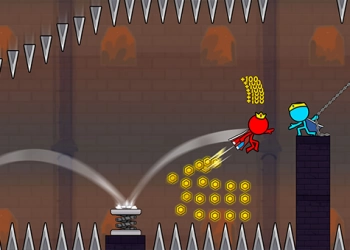 Rode En Blauwe Stickman 2 schermafbeelding van het spel