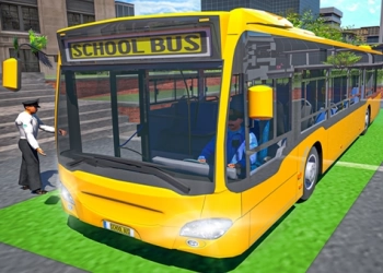 Skolebusspil Driving Sim skærmbillede af spillet