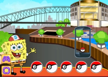Sponge Bob Pokemon Go snímek obrazovky hry