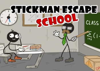 សាលាដោយប្រើការច escaping Stickman រូបថតអេក្រង់ហ្គេម