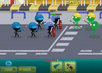 Stickman vs Zombies game screenshot