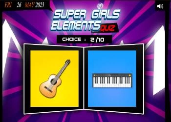 Cuestionario De Elementos De Super Girls captura de pantalla del juego