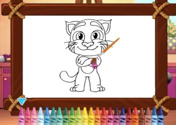 ສົນທະນາ Cat Tom ແລະ Angela Coloring ພາບຫນ້າຈໍເກມ