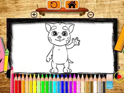 Talking Tom Coloring Book ພາບຫນ້າຈໍເກມ