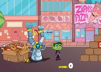 Teen Titans Go! Spil: Snackangreb skærmbillede af spillet