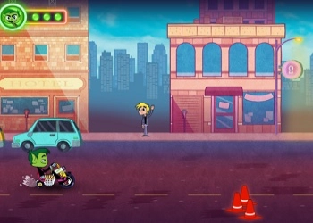 Teen Titans Go! naar de Films: Rijblokkade schermafbeelding van het spel