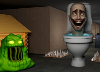 Inodoro Monstruo Ataque Sim 3D captura de pantalla del juego