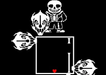 Бой с боссом Санс в Undertale скриншот игры